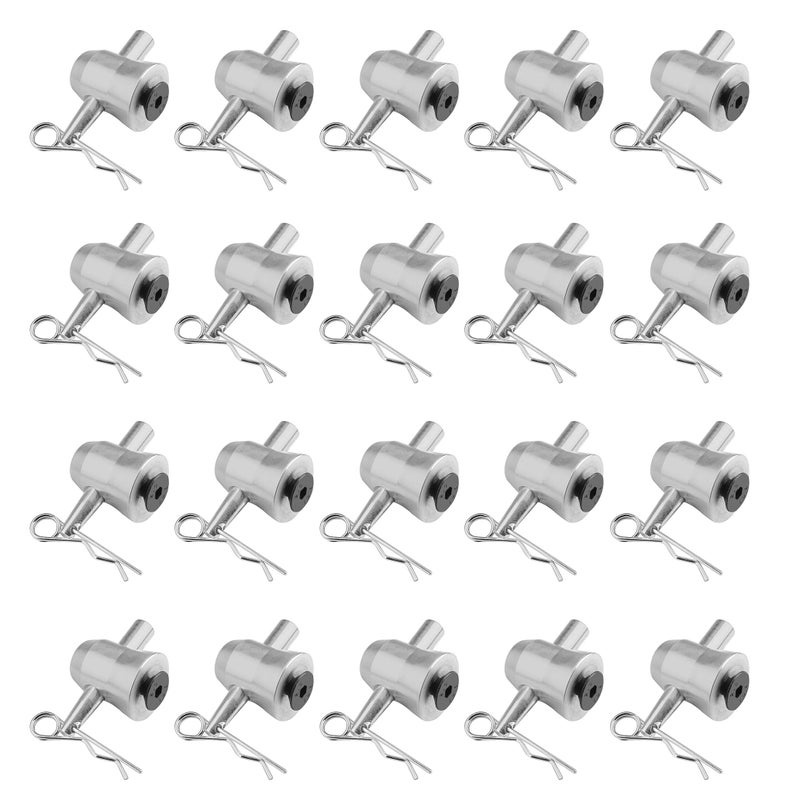 OTTFF 20 Pack Aluminum Half Conical Coupler with Clips Pins for Stage Truss Bed Plate Fit F31, F32, F33, F34 - Image 1